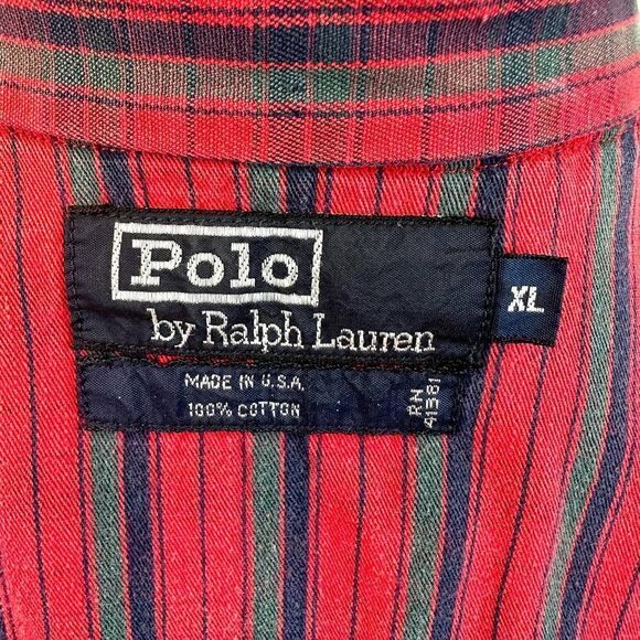 Polo Ralph Lauren VTG Red Western Pearl Snap Men’s XL Read - Picture 2 of 8